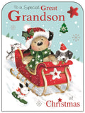 Great Grandson Christmas card - Jonny Javelin Christmas card