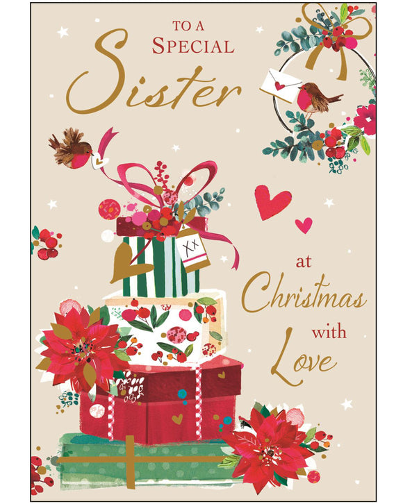 Sister Christmas card - Jonny Javelin Christmas card