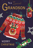Grandson Christmas card - Jonny Javelin Christmas card