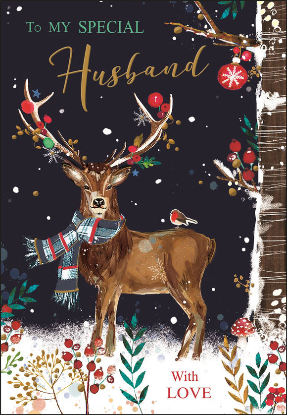 Husband Christmas card - Jonny Javelin Christmas card