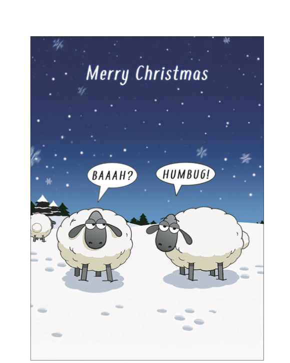Baaaaa! Humbug! - funny Christmas card
