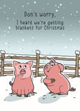 Pigs in Blankets - funny Christmas card