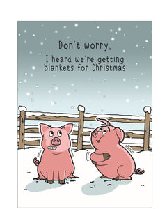 Pigs in Blankets - funny Christmas card