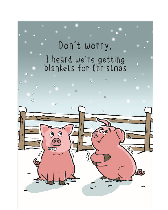 Pigs in Blankets - funny Christmas card