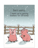 Pigs in Blankets - funny Christmas card