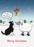 Sheepdog - funny Christmas card