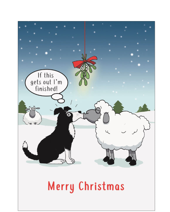 Sheepdog - funny Christmas card