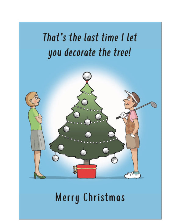 Golfballs - funny Christmas card