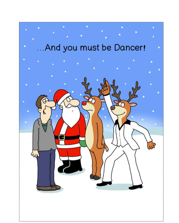 You Must be Dancer - funny Christmas card