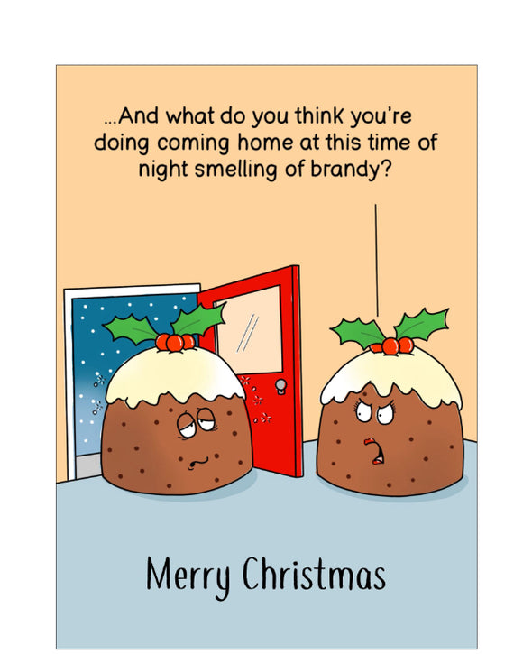Smelling of Brandy!? - funny Christmas card