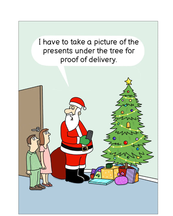Proof of delivery - funny Christmas card