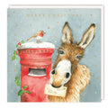 Donkey & Robin - pack 5 charity Christmas cards