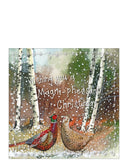 Christmas pheasants Christmas card - Alex Clark small Christmas card