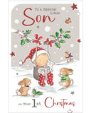 Son's 1st Christmas - Jonny Javelin Christmas card