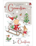 Grandson's 1st Christmas card - Jonny Javelin Christmas card