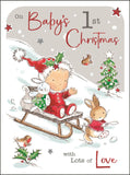 Baby's 1st Christmas card - Jonny Javelin Christmas card