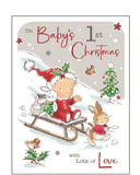 Baby's 1st Christmas card - Jonny Javelin Christmas card