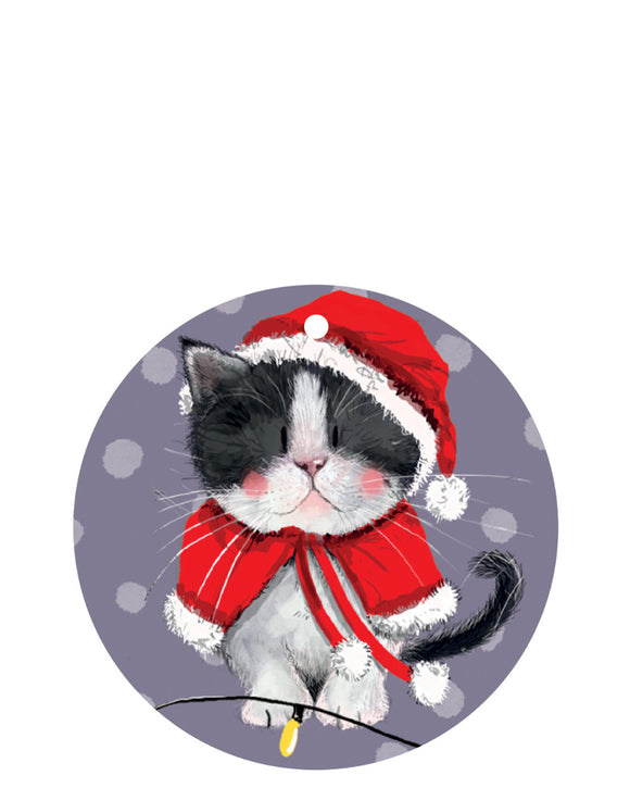 Pack of 4 Alex Clark Christmas Cats Christmas Gift tags