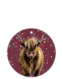 Pack of 4 Alex Clark Highland Cow Christmas Gift tags