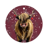 Pack of 4 Alex Clark Highland Cow Christmas Gift tags