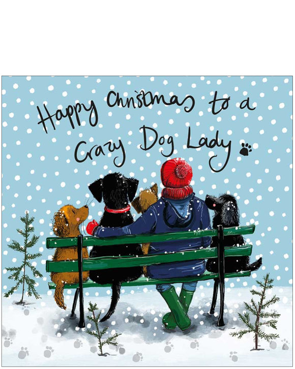 Crazy Dog Lady - Alex Clark Christmas card