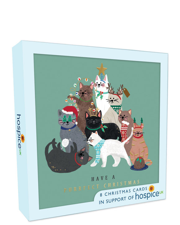 Have a PURRRFECT Christmas - Box of 8 charity Christmas cards