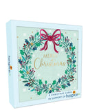 Modern wreath - Box of 8 charity Christmas cards
