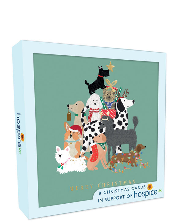 Christmas dogs - Box of 8 charity Christmas cards