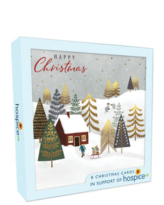 Wishing you all the best for the New Year - Box of 8 charity Christmas cards