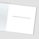 Wishing you all the best for the New Year - Box of 8 charity Christmas cards