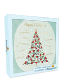 Robins in a tree - Box of 8 charity Christmas cards