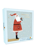 Santa and Robin - Box of 8 charity Christmas cards
