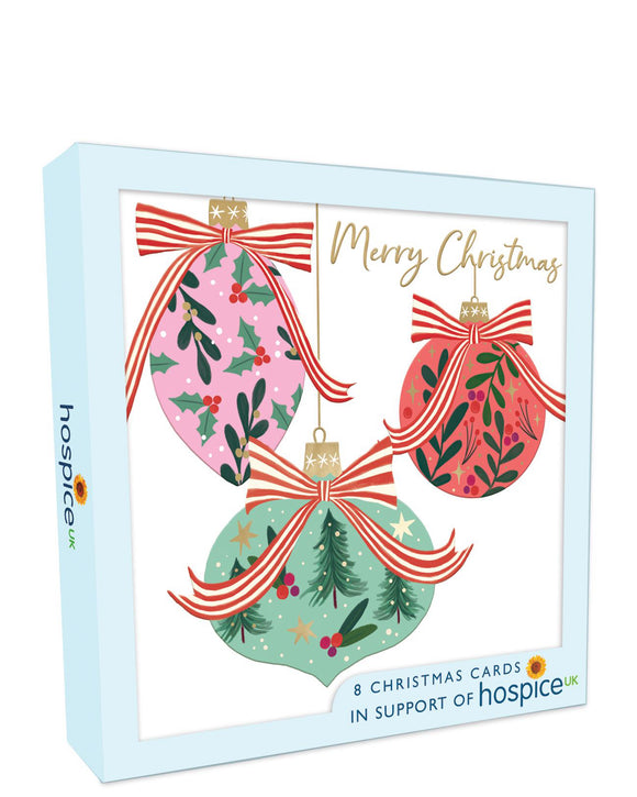 Vintage Baubles - Box of 8 charity Christmas cards