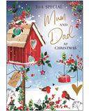 Mum & Dad Christmas card - Jonny Javelin Christmas card