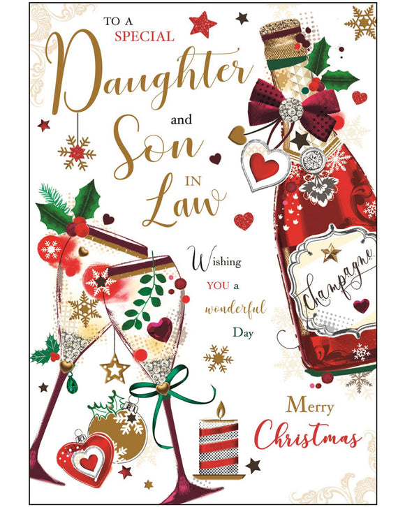 Daughter & Son-in-Law Christmas card - Jonny Javelin Christmas card