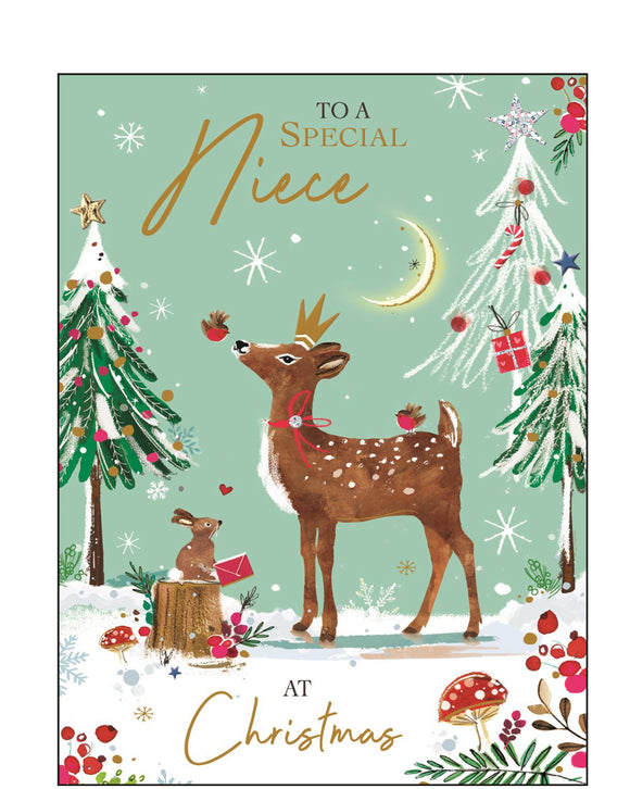 Niece Christmas card - Jonny Javelin Christmas card