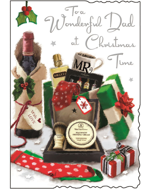 Dad Christmas card - Jonny Javelin Christmas card