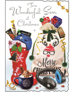 Son Christmas card - Jonny Javelin Christmas card