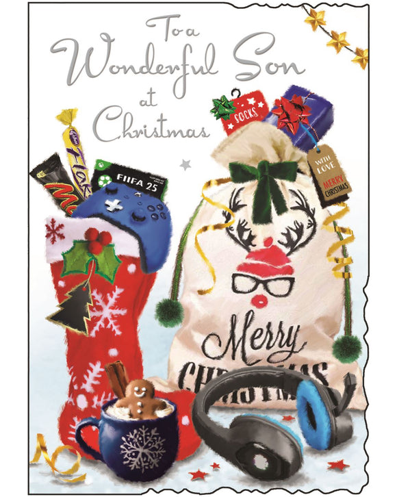 Son Christmas card - Jonny Javelin Christmas card