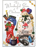 Son Christmas card - Jonny Javelin Christmas card