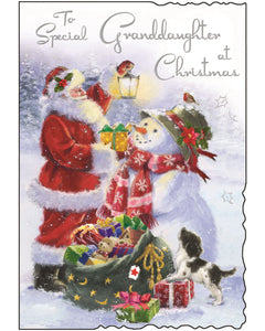 Granddaughter Christmas card - Jonny Javelin Christmas card