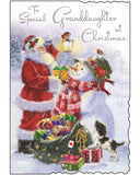Granddaughter Christmas card - Jonny Javelin Christmas card