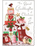 Granddaughter Christmas card - Jonny Javelin Christmas card