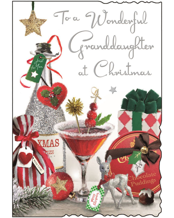 Granddaughter Christmas card - Jonny Javelin Christmas card