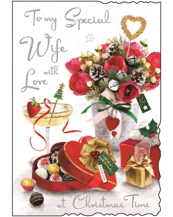 Wife Christmas card - Jonny Javelin Christmas card