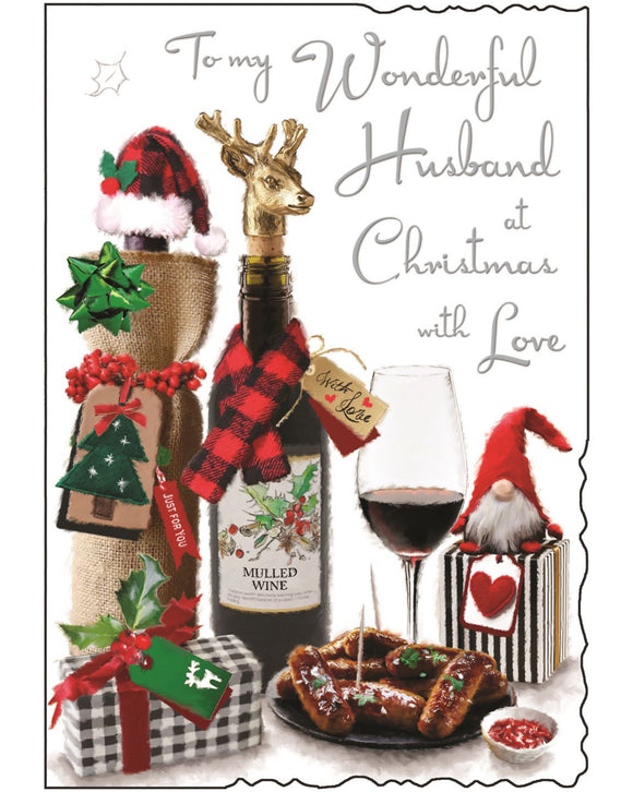 Husband Christmas card - Jonny Javelin Christmas card