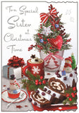 Sister Christmas card - Jonny Javelin Christmas
