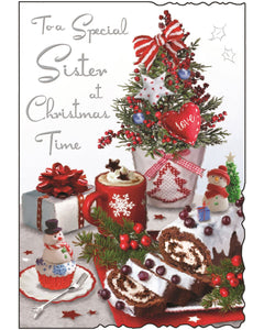 Sister Christmas card - Jonny Javelin Christmas