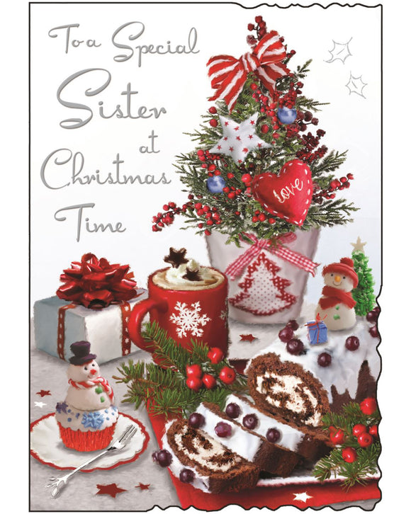 Sister Christmas card - Jonny Javelin Christmas