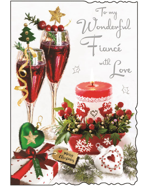 To my Fiancé Christmas card - Jonny Javelin Christmas card